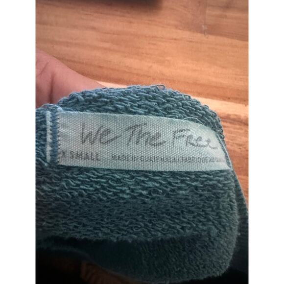 We The Free Camden Oversized Pullover Sweatshirt Teal Slouchy Crew XS - Picture 10 of 10